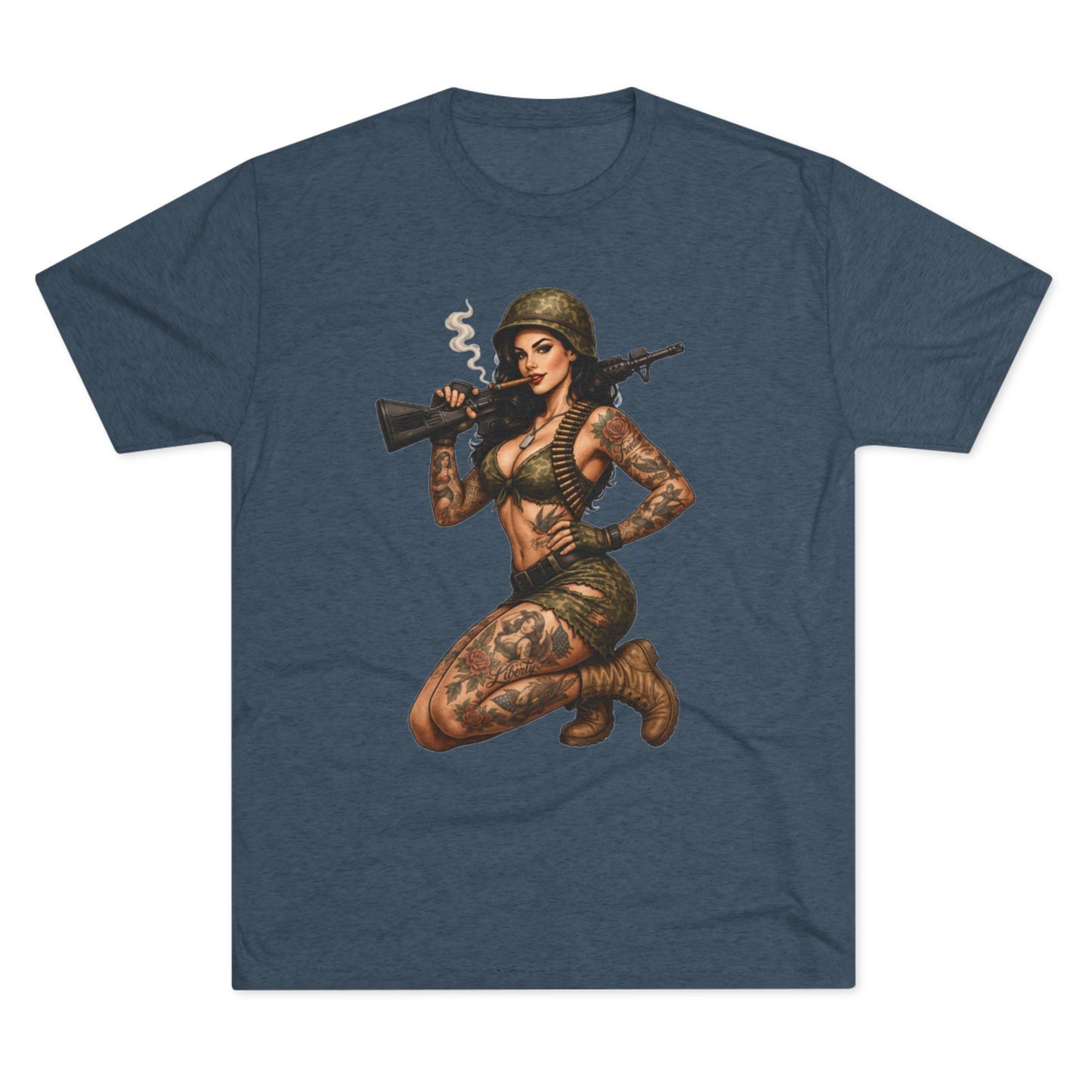 Vintage Pin-Up Soldier & 'FUBAR' Grenade Design