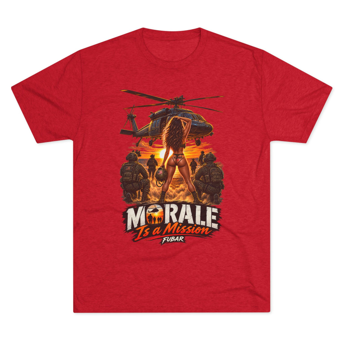 "Morale Is a Mission" FUBAR Skull Graphic Shirt