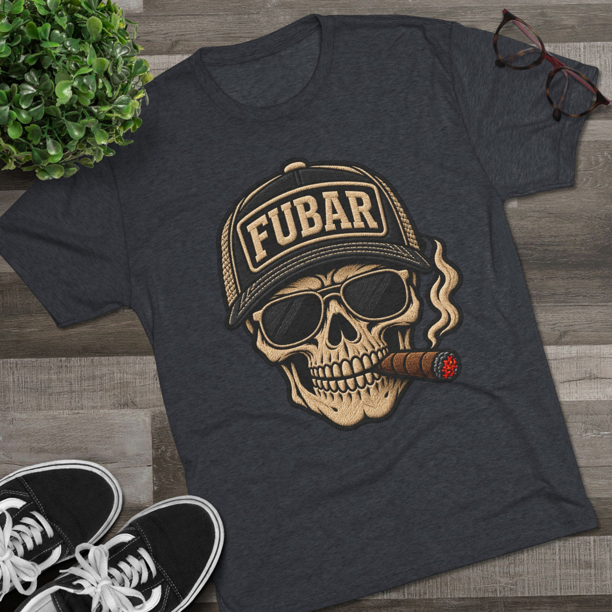 FUBAR Skull Cigar T-Shirt