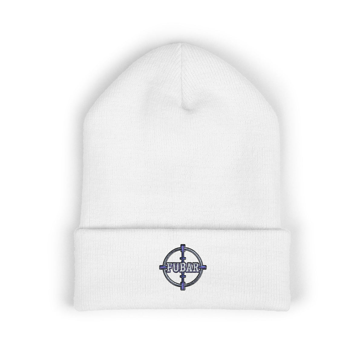 Embroidered FUBAR Crosshair Cuffed Beanie