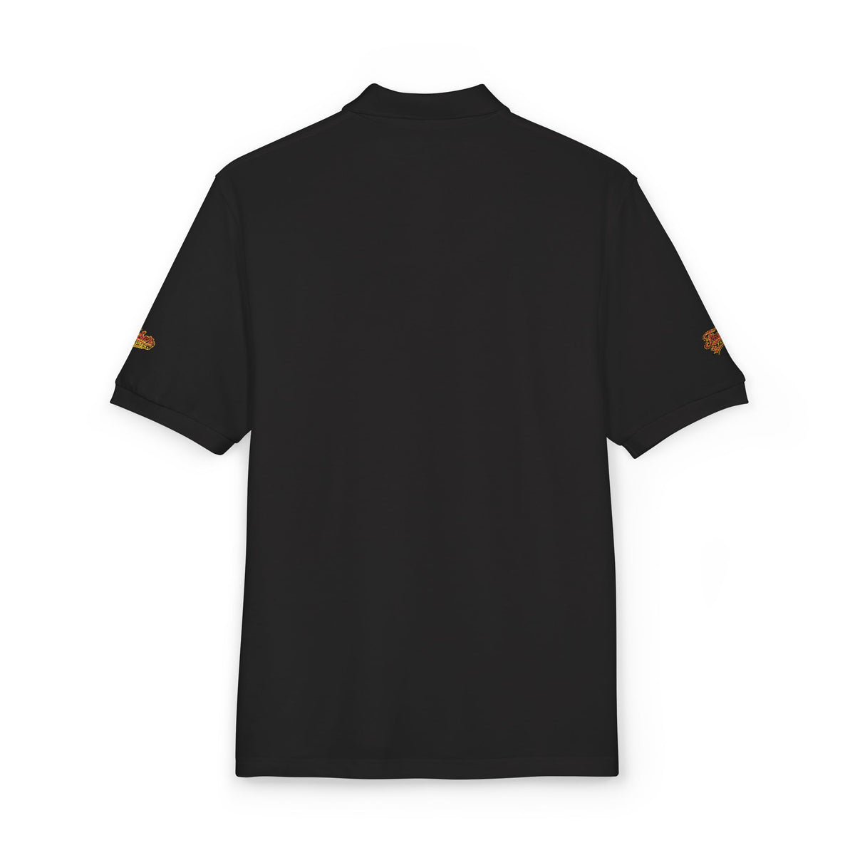 Embroidered American Flag Skull Polo