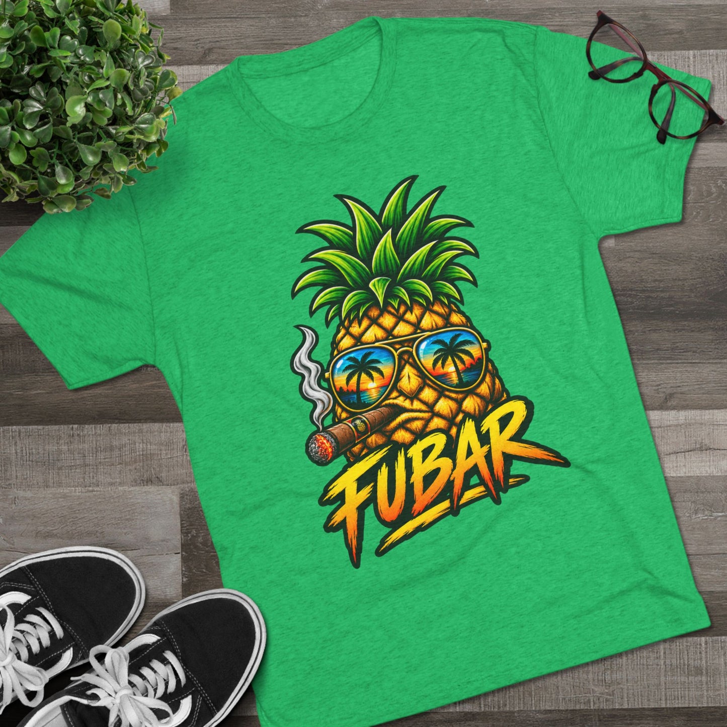 FUBAR Pineapple T-Shirt — Tropical Sunglasses Graphic Tee