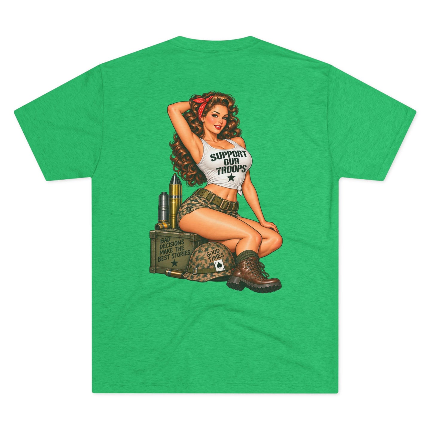 Fubar Front-Support Our Troops Pinup on Back