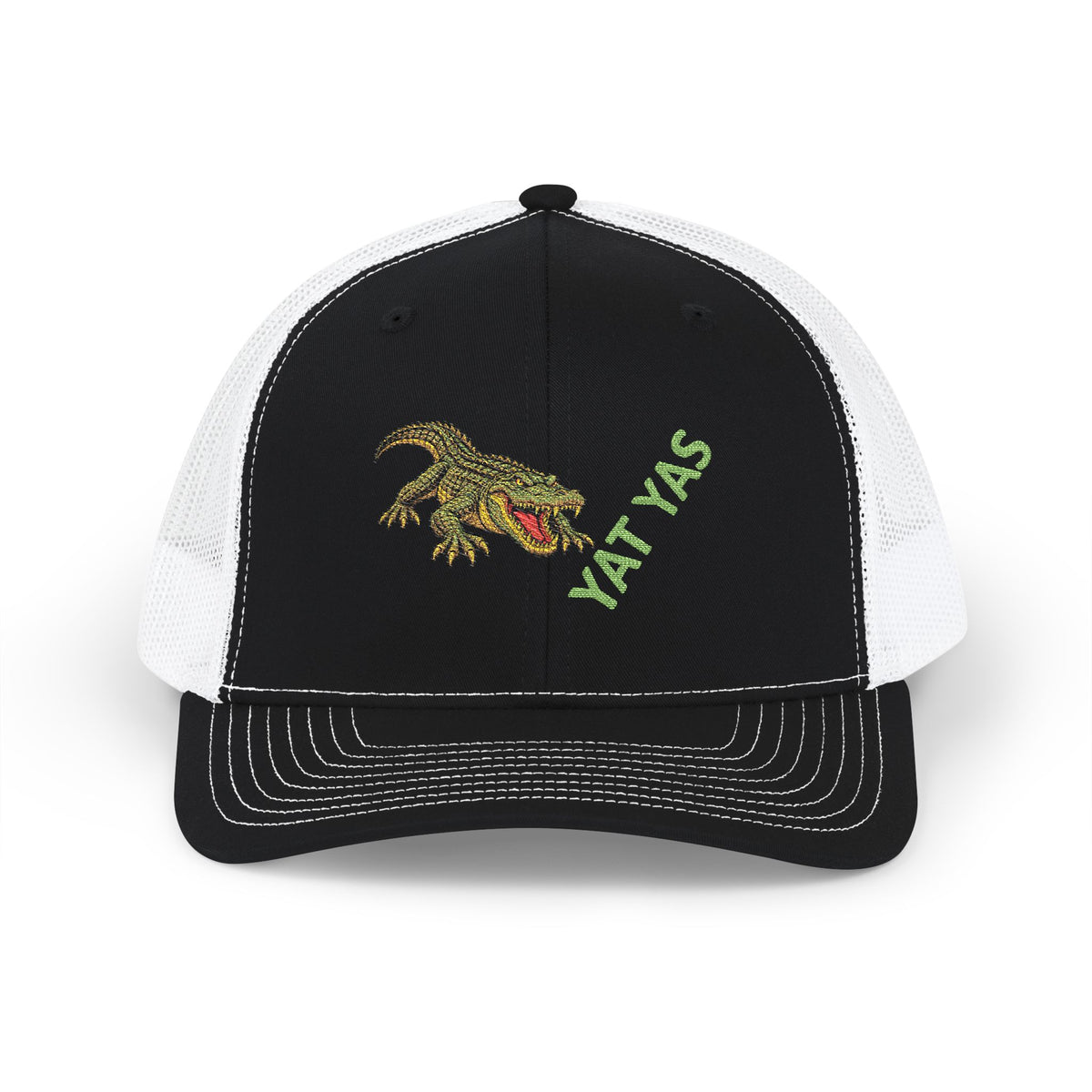 Richardson Trucker Cap — Embroidered Gator 'YAT YAS' Snapback