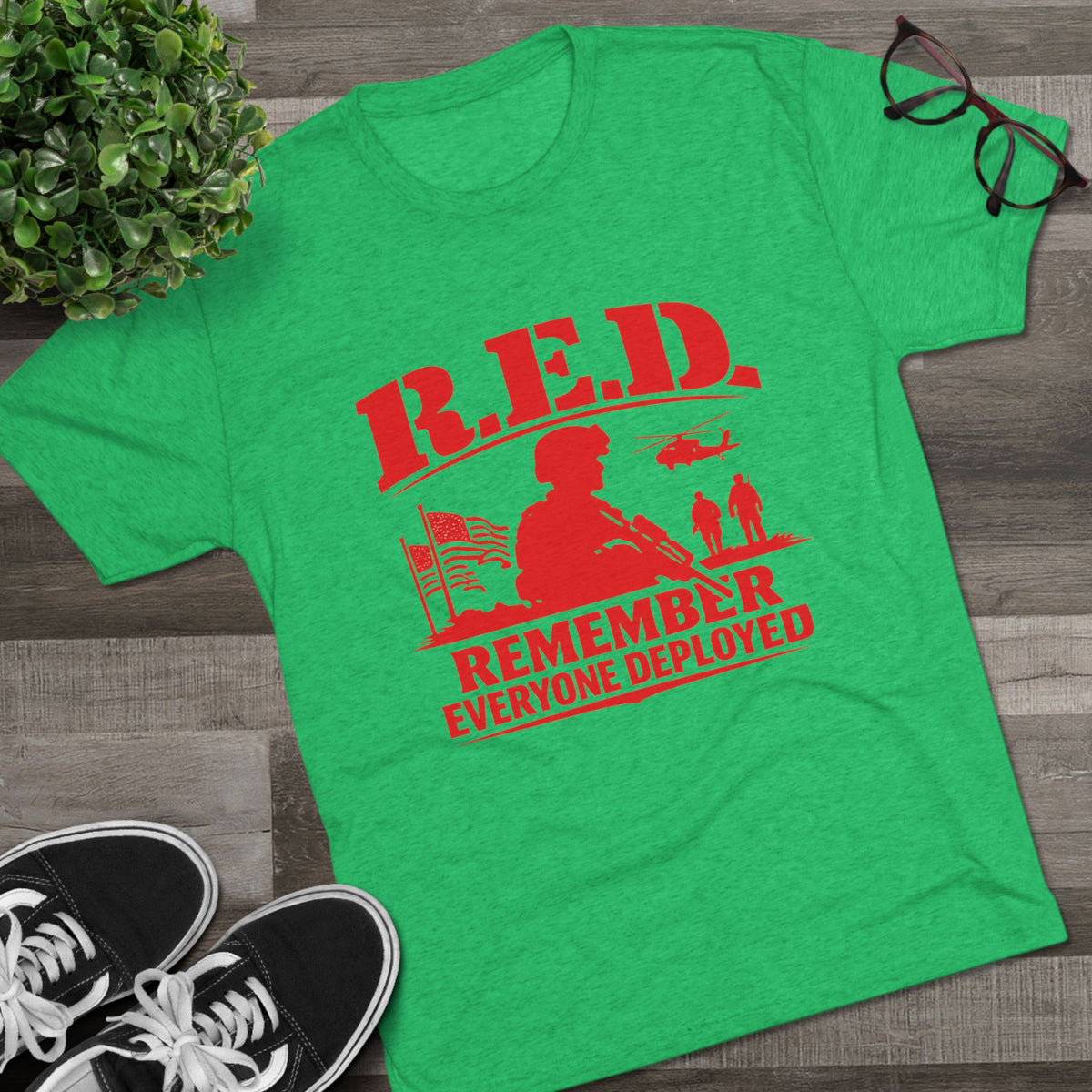 Remember Everyone Deployed (R.E.D.) Military Tribute (T-Shirt)