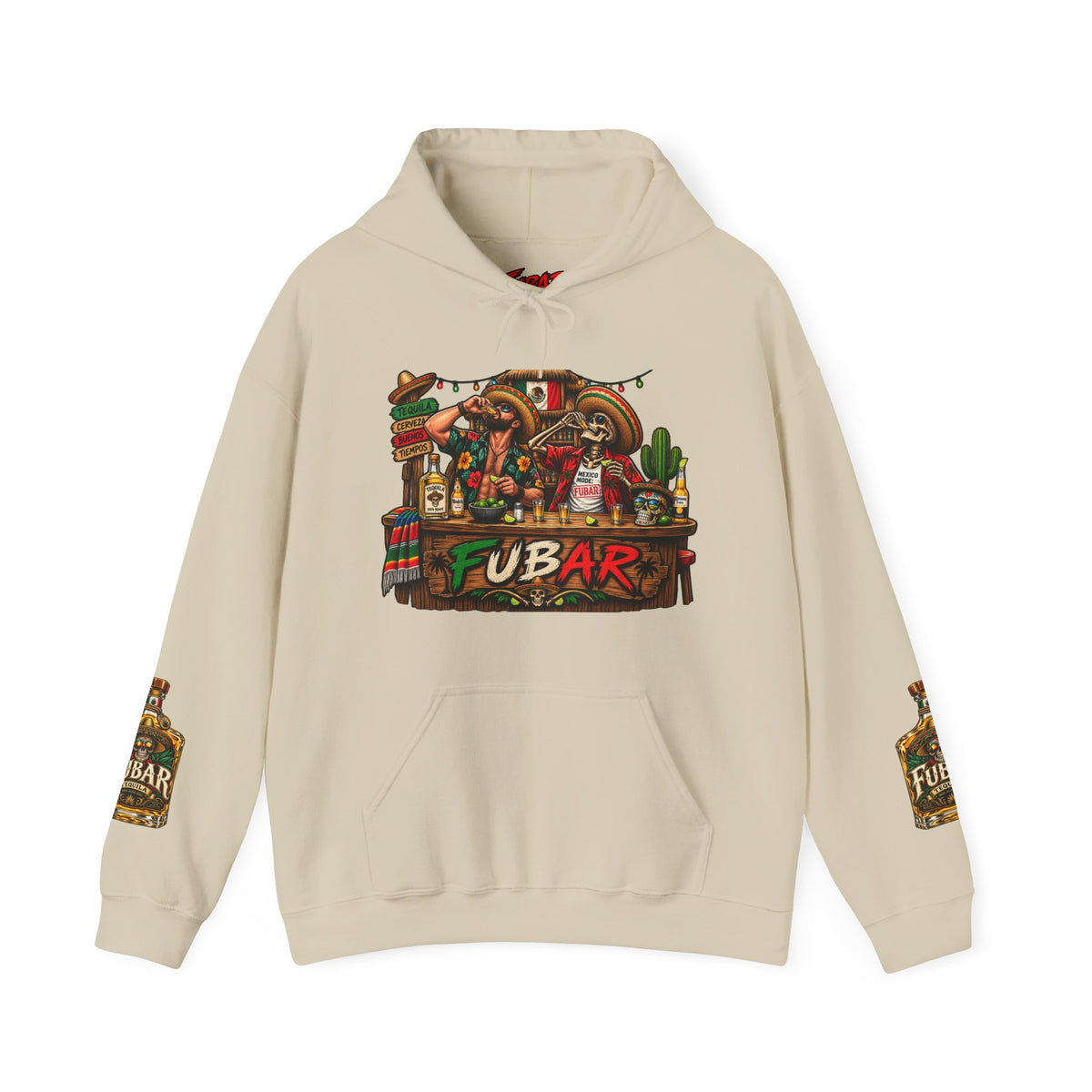 FUBAR Skull Hoodie – Day of the Dead Party Pullover