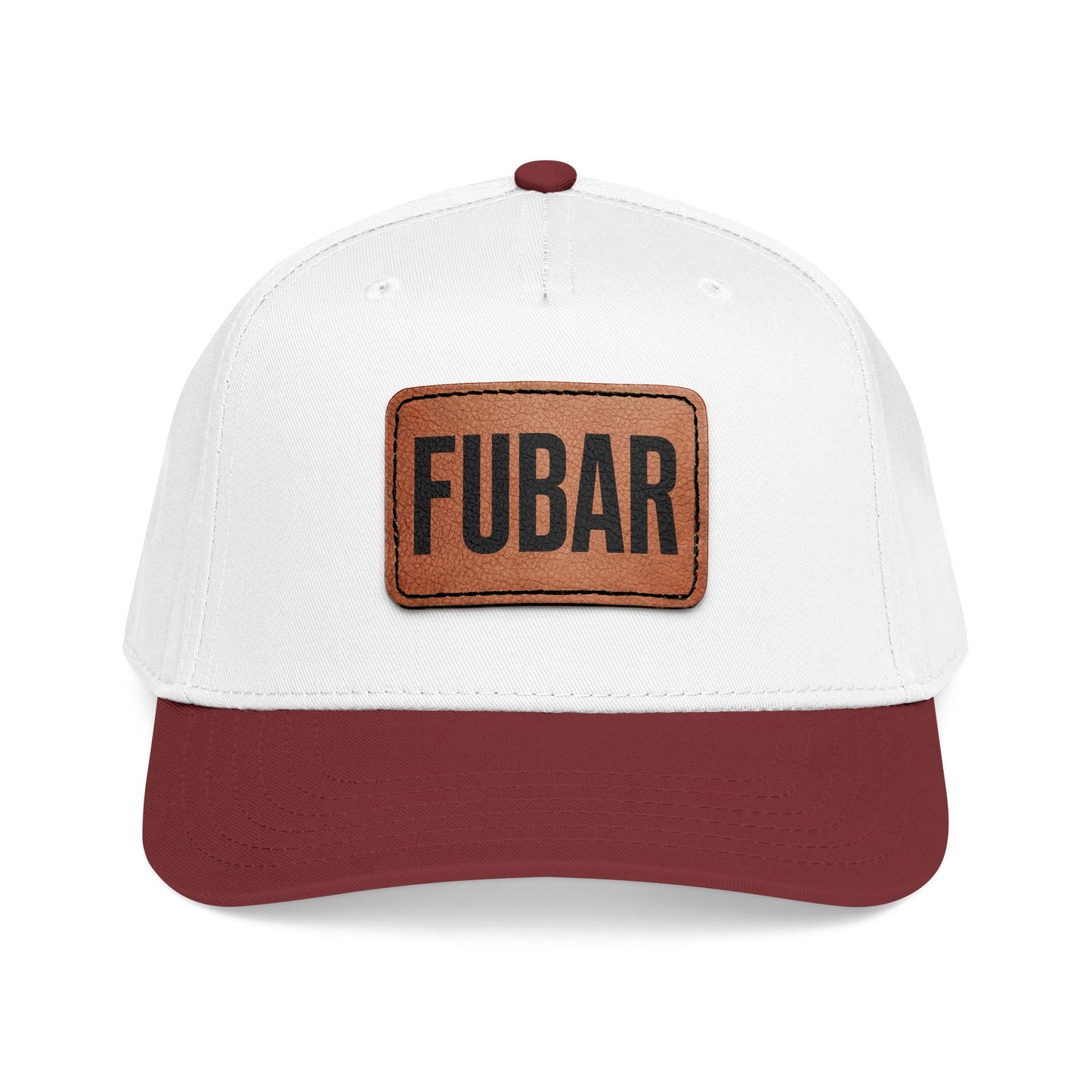 FUBAR Classic Leather Patch Hat
