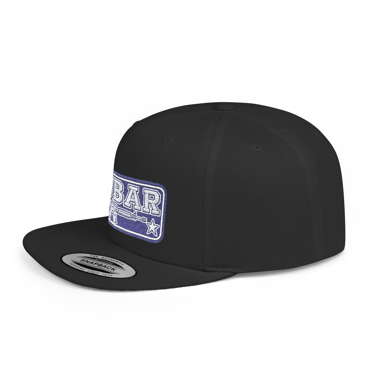FUBAR Flat Bill Snapback Hat — Retro Embroidered Logo Cap