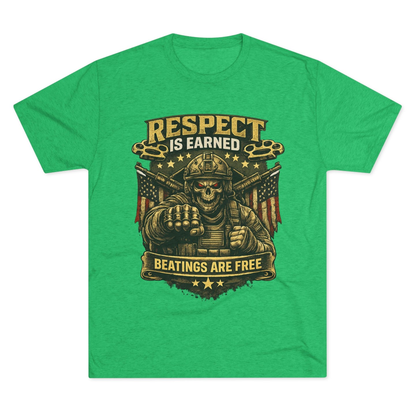 Respect Is Earned Military Skull T-Shirt