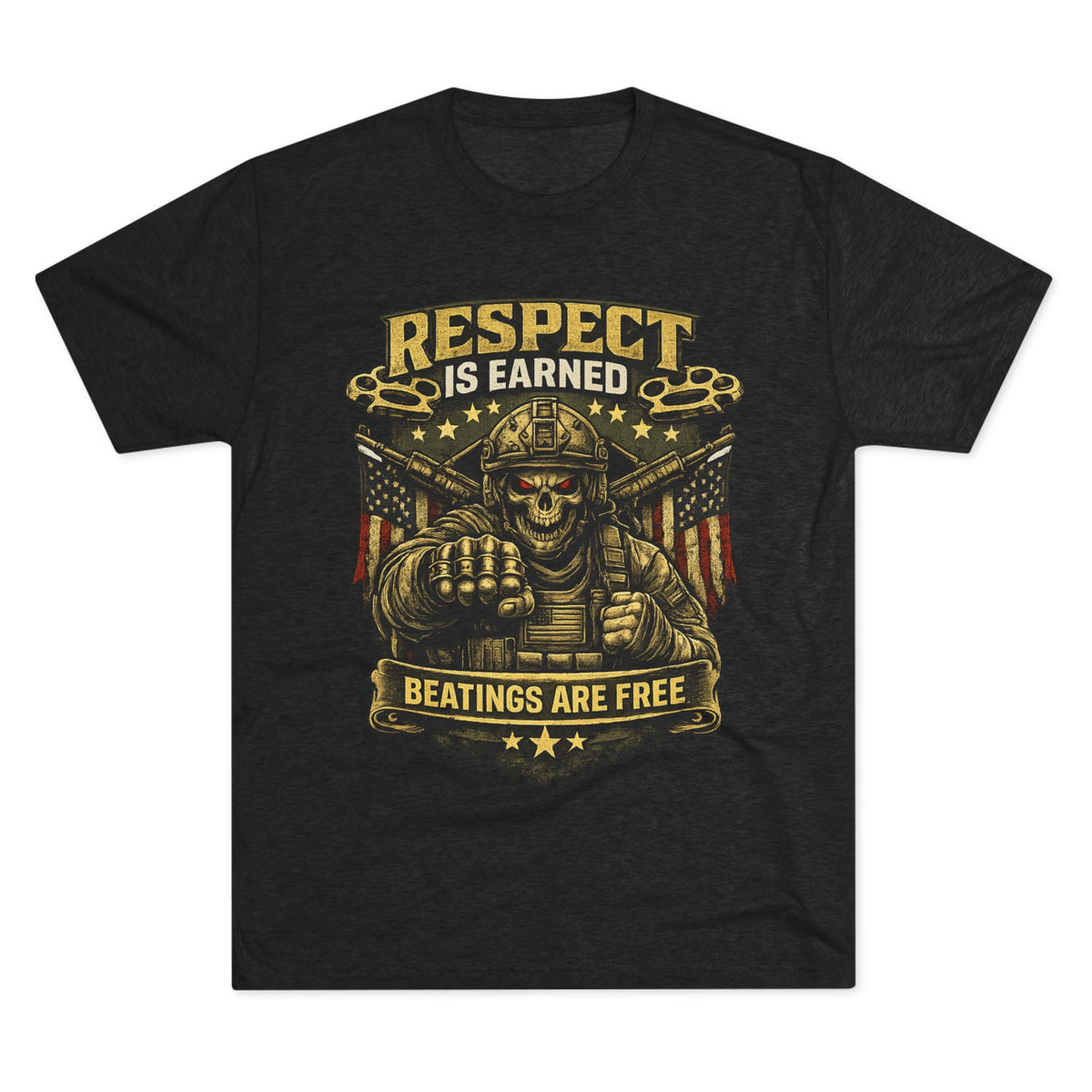 Respect Is Earned Military Skull T-Shirt