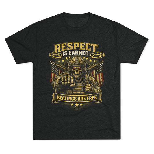 Respect Is Earned Military Skull T-Shirt