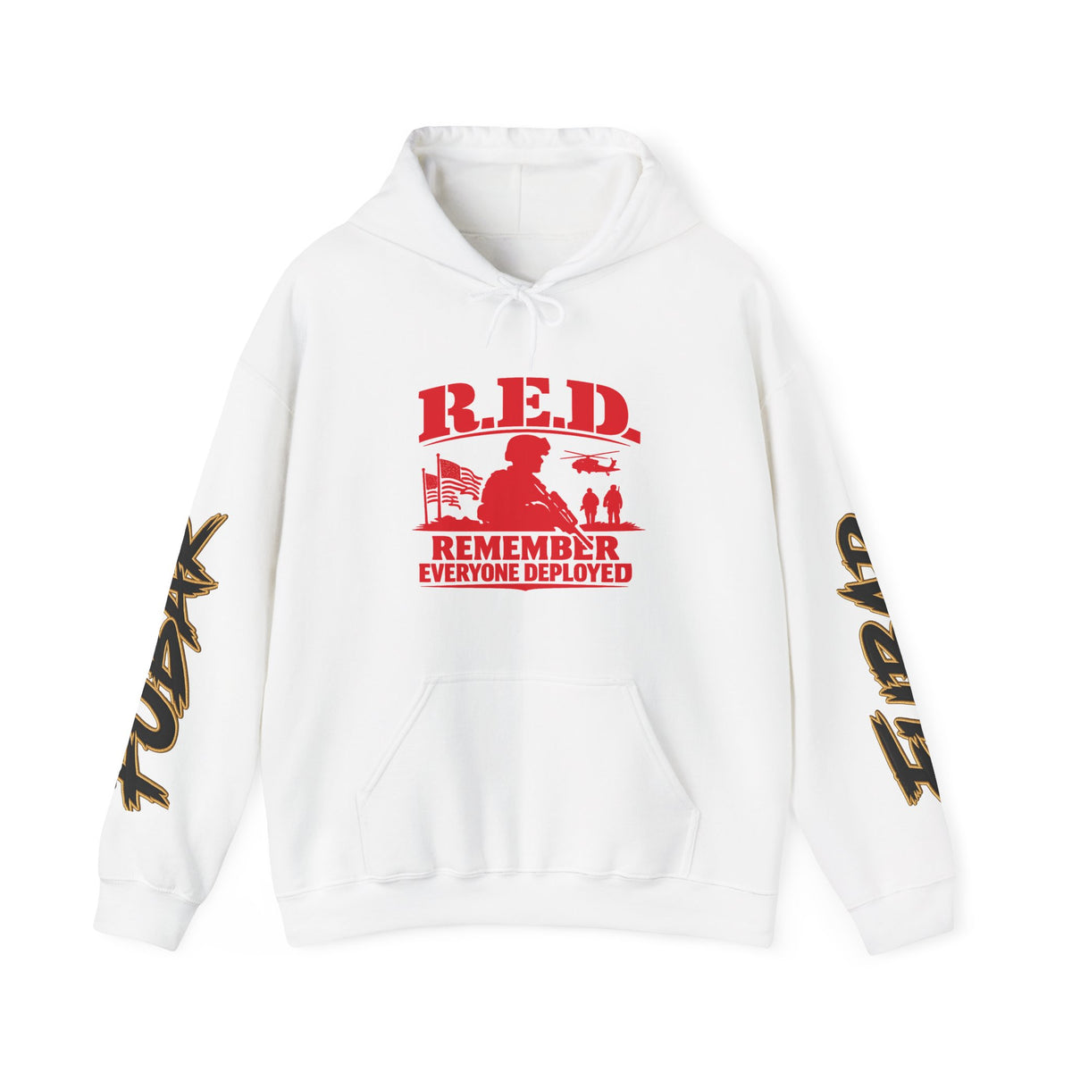 Remember Everyone Deployed (R.E.D.) Hoodie — Military Support Veteran Tribute