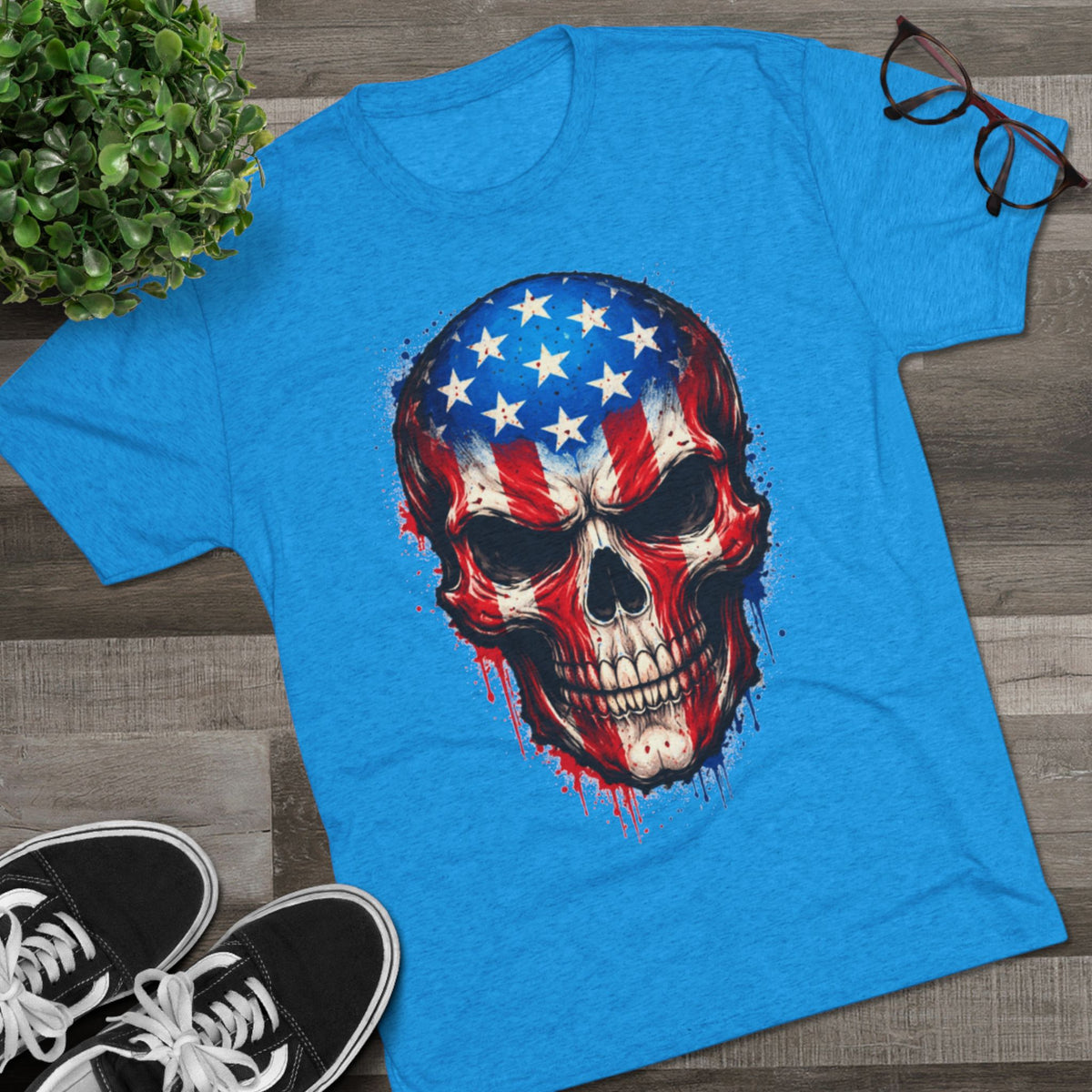 American Flag Skull T-Shirt — FUBAR Graphic Tee