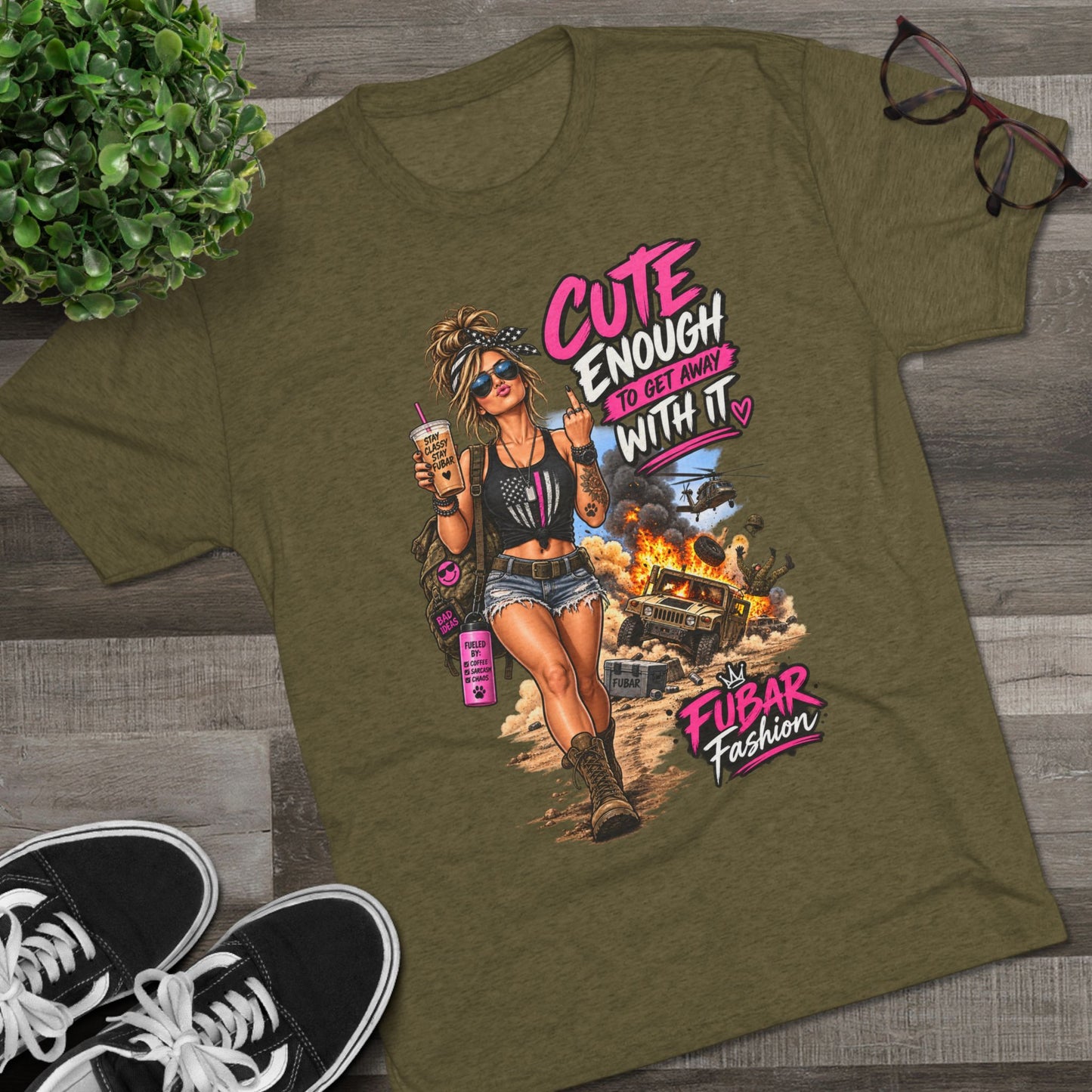 Women's Cute Enough To Get Away With It Tee