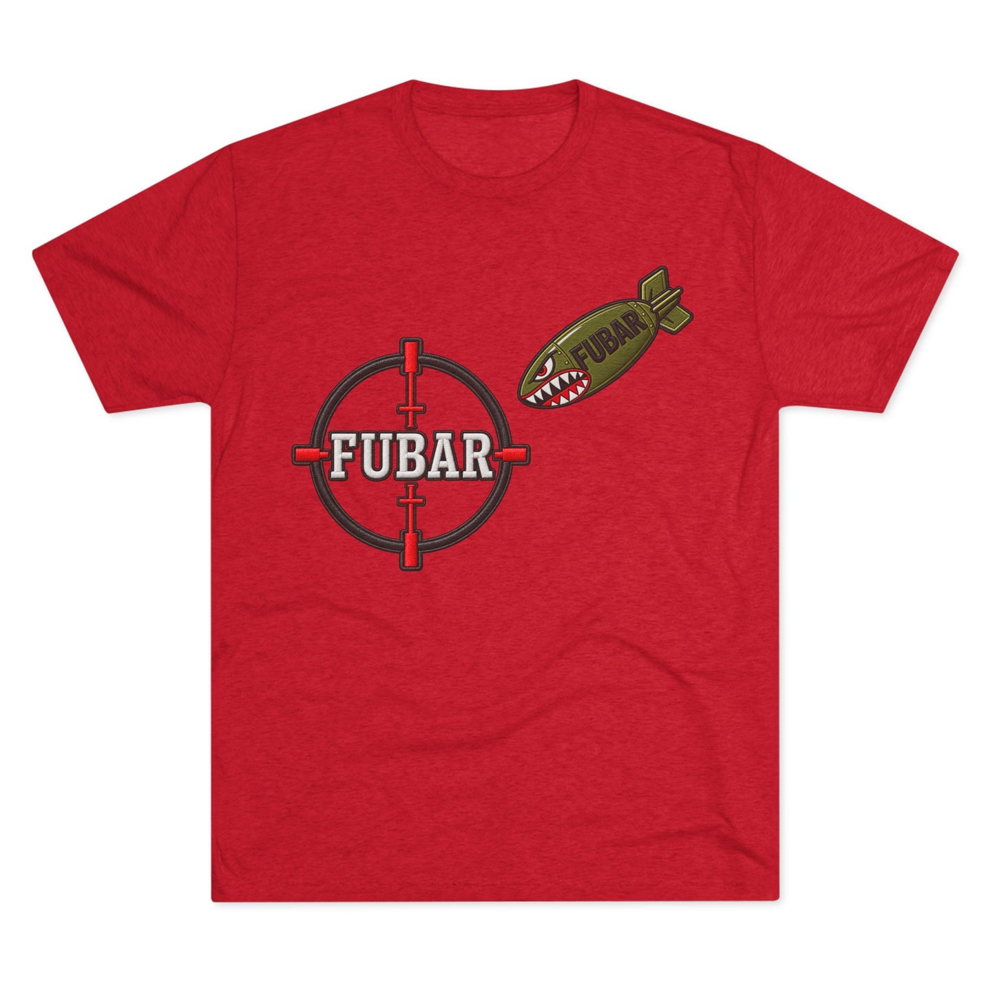 Military Inspired Bomb & Star Emblem T-Shirt