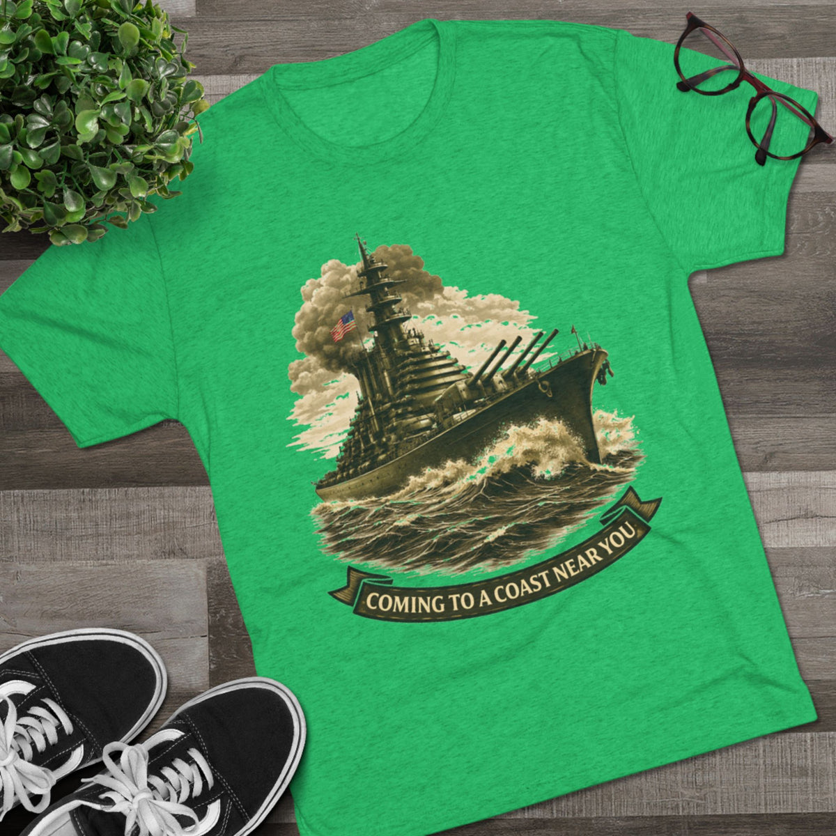 "Coming to a Coast Near You" Vintage Naval Graphic