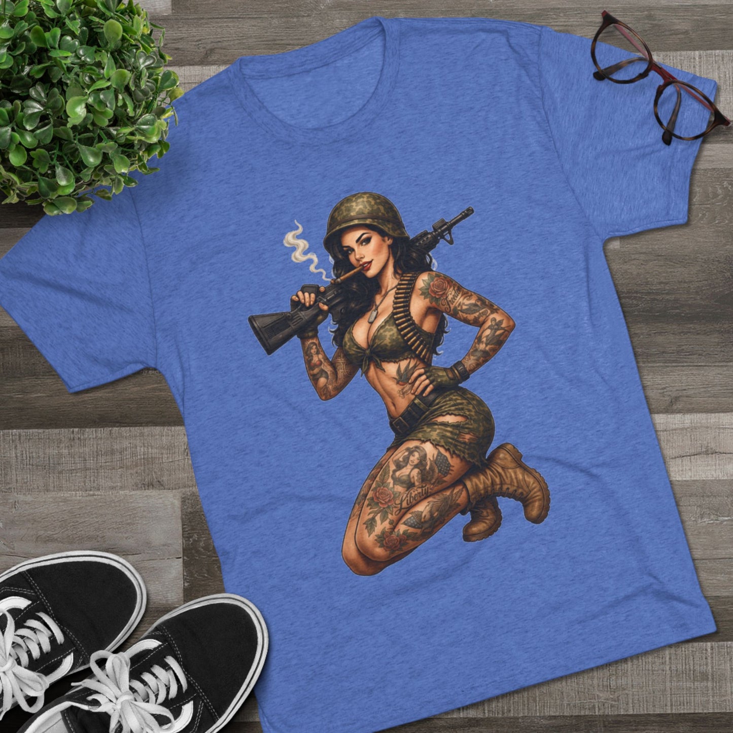 Tattooed Pin-Up Soldier (T-Shirt)