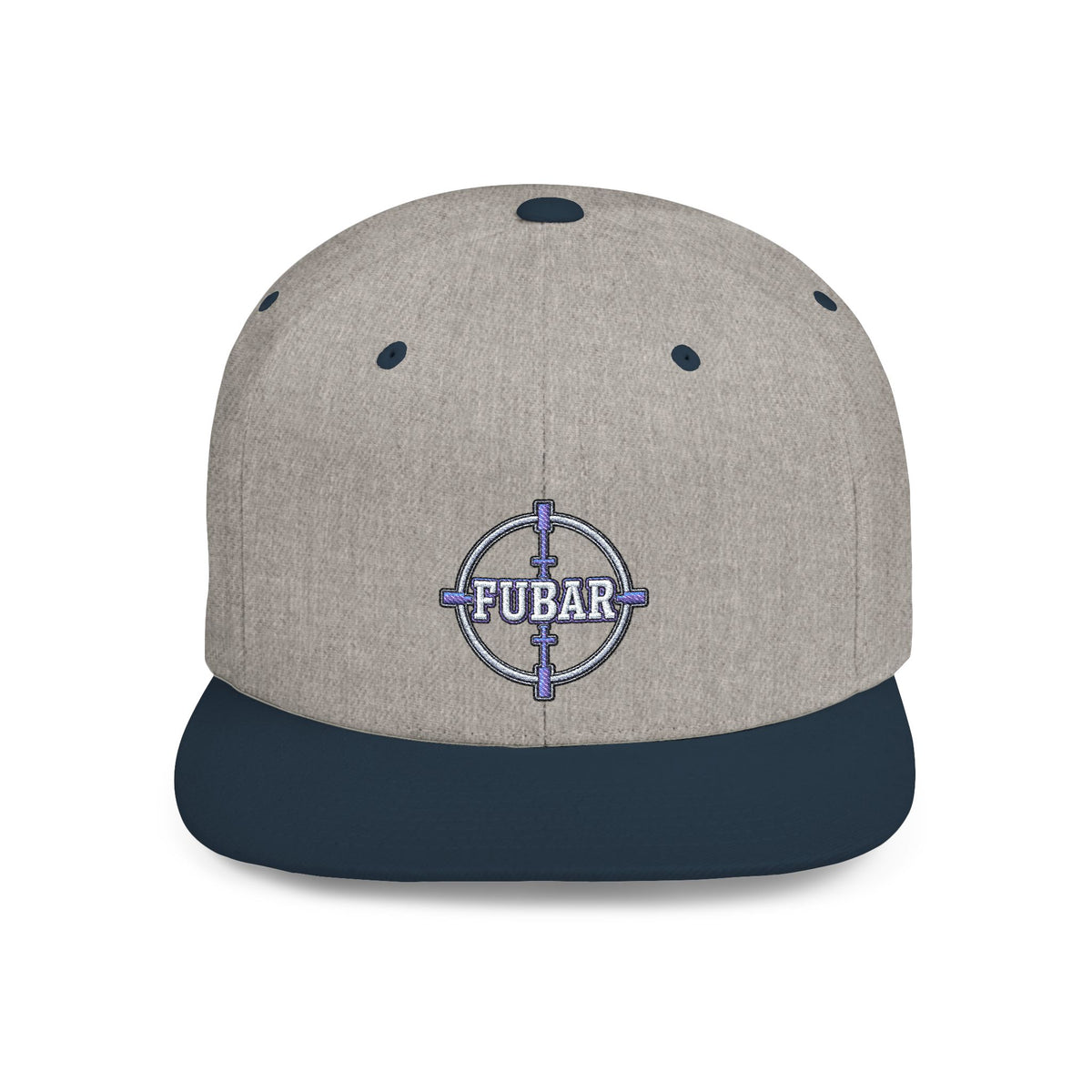 Snapback Hat — FUBAR Target Logo Flat-Bill Cap