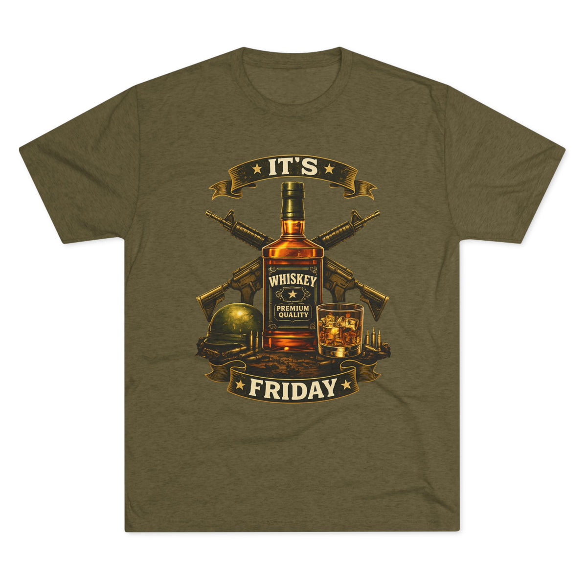It's Friday Whiskey Tee — FUBAR Military Graphic T‑Shirt