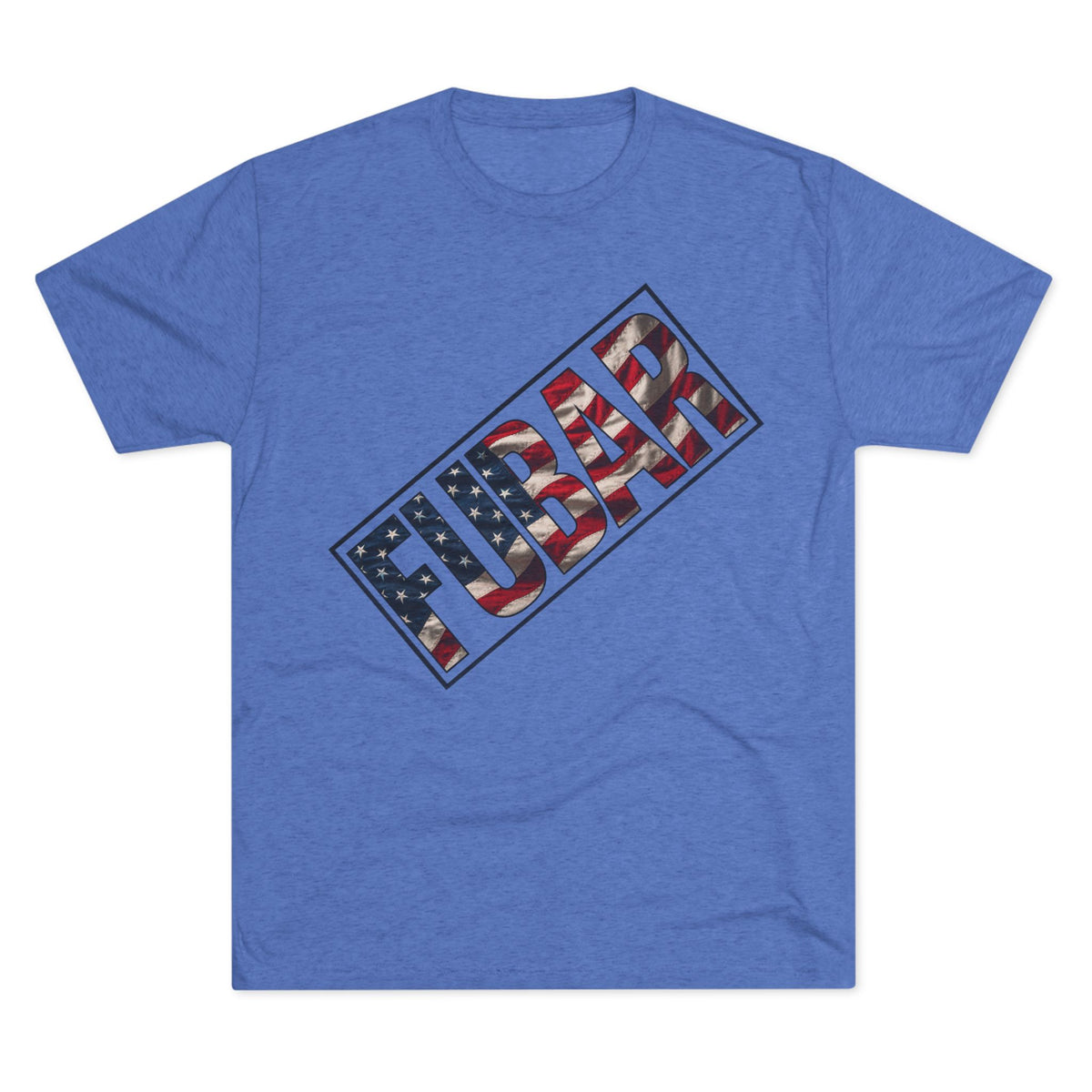 FUBAR Vintage Military Graphic Tee — American Flag Patch Design