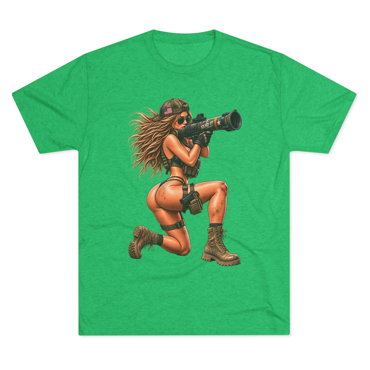 FUBAR Tactical Pin-Up Tee — Rocket Launcher Girl Graphic T-Shirt