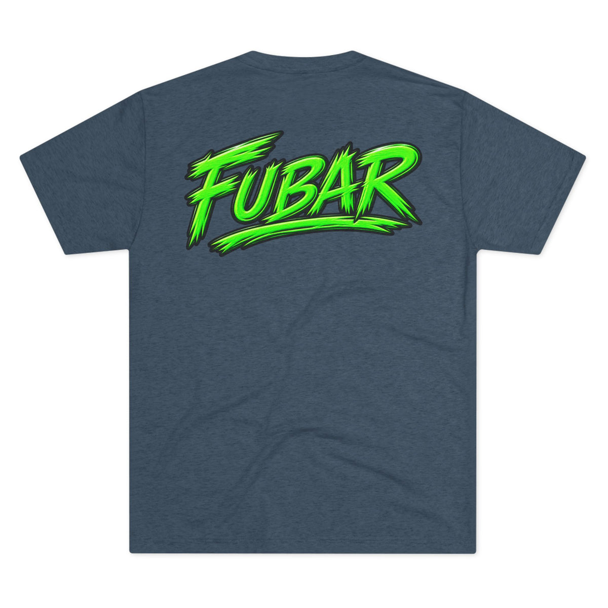 FUBAR Halloween Skull Tee — Neon Green Witch & Jack-o'-Lantern