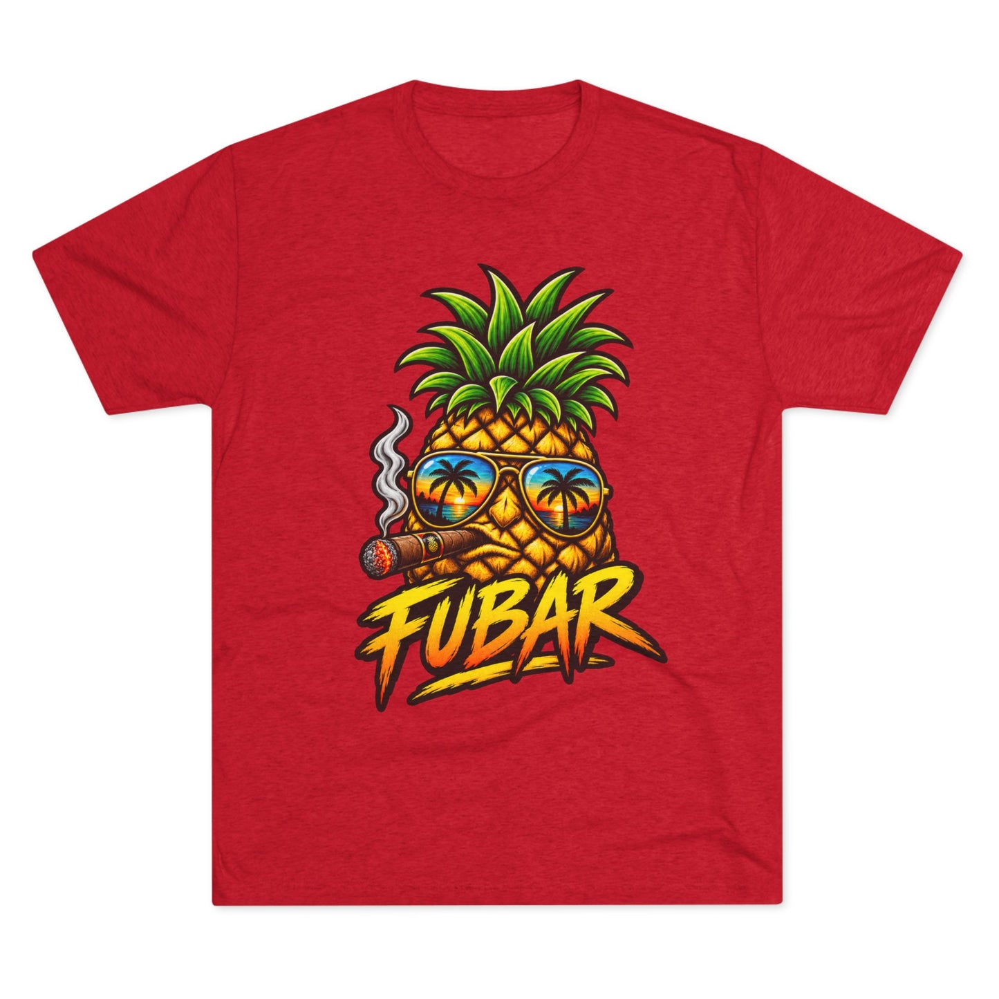 FUBAR Pineapple T-Shirt — Tropical Sunglasses Graphic Tee