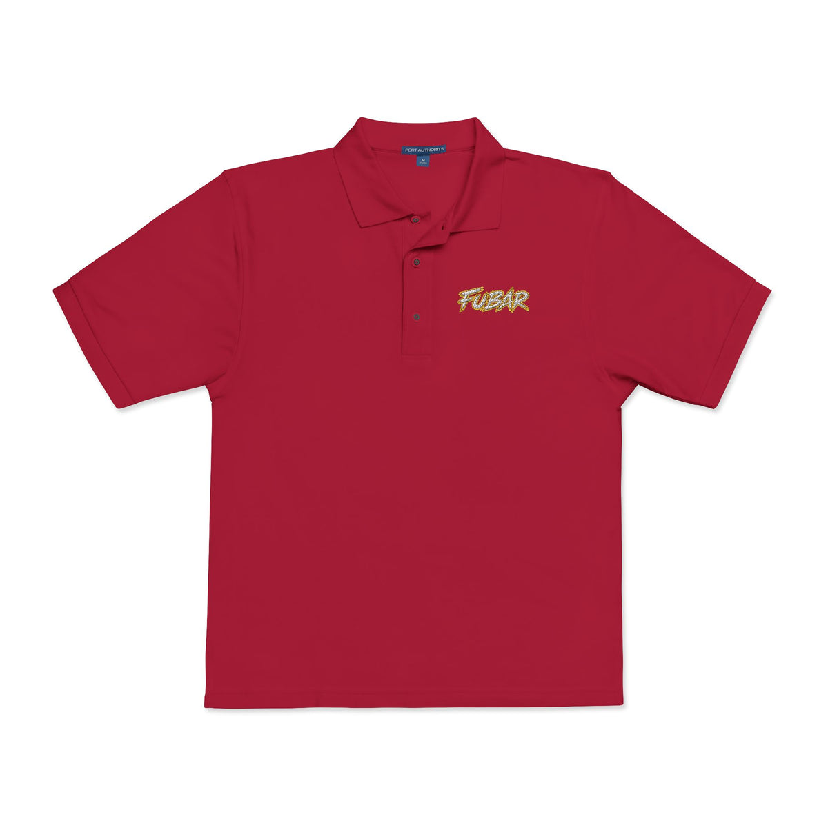 Embroidered 'Fubar' Polo Shirt-Blank Sleeves