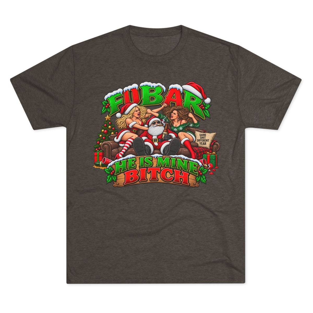 "He Is Mine, Bitch" Holiday Graphic Shirt