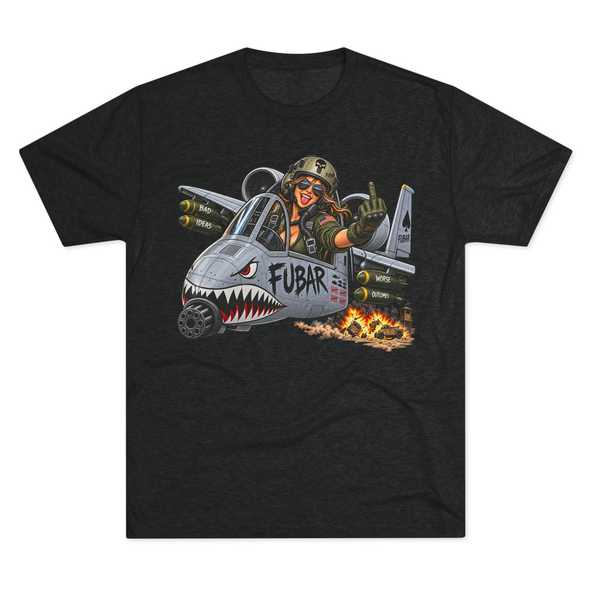 Retro Military Jet Graphic Shirt