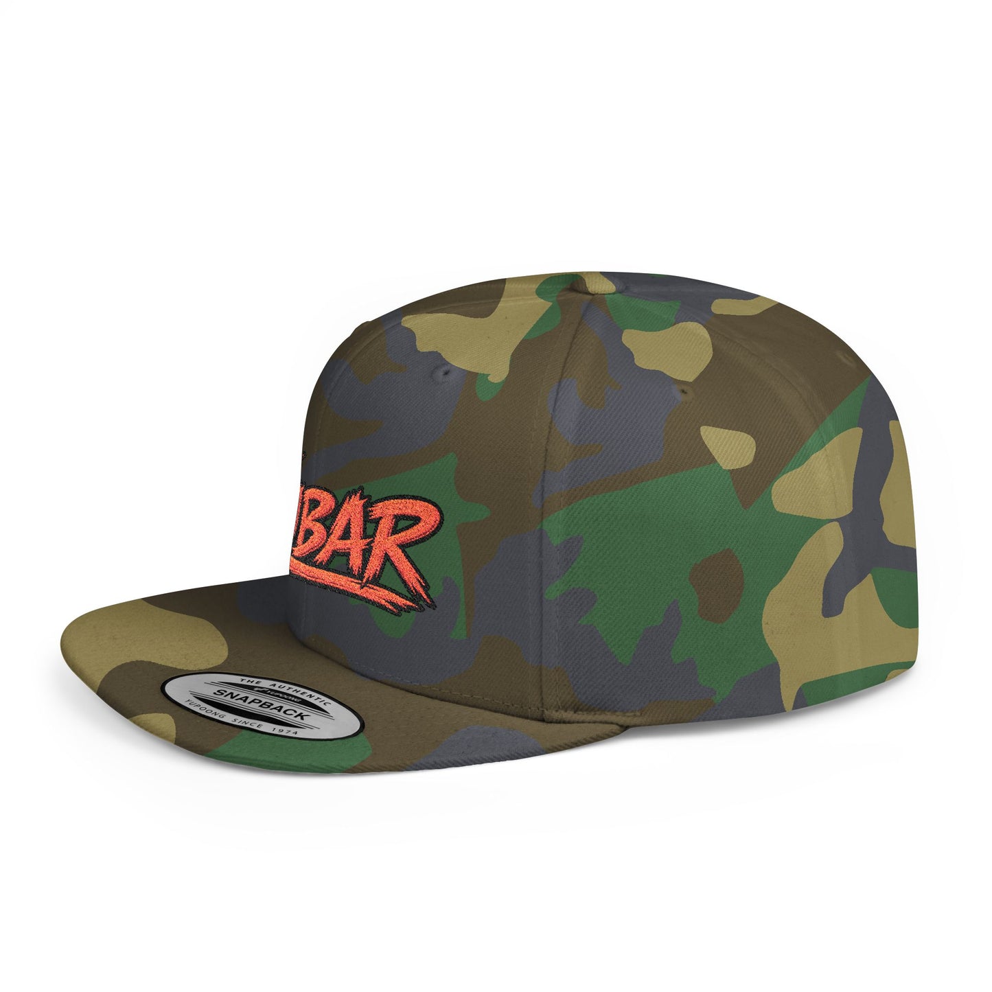 FUBAR Retro Script Flat Bill Snapback Hat