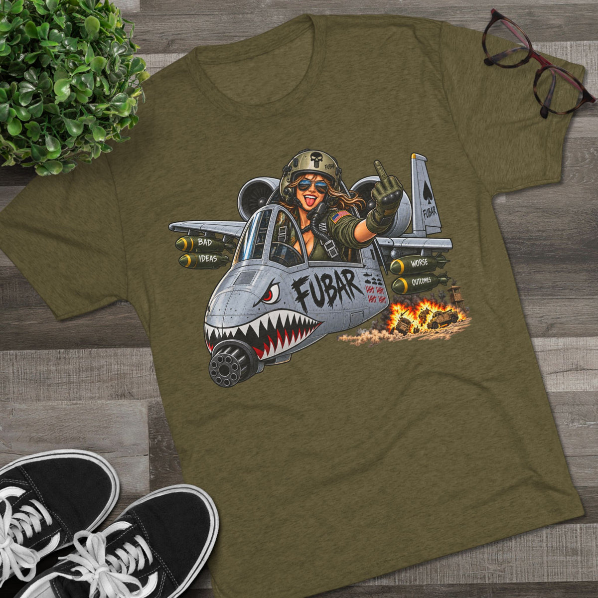 Retro Military Jet Graphic Shirt