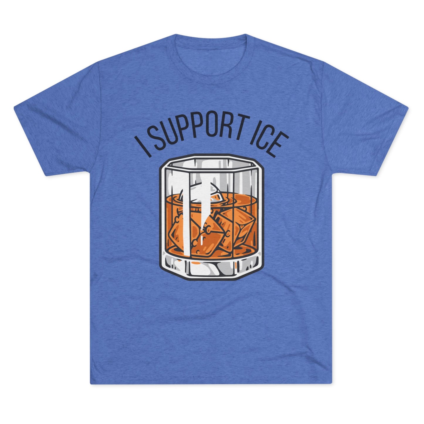 Support Ice Whiskey T-Shirt — I.C.E. Bar Glass Cocktail Tee