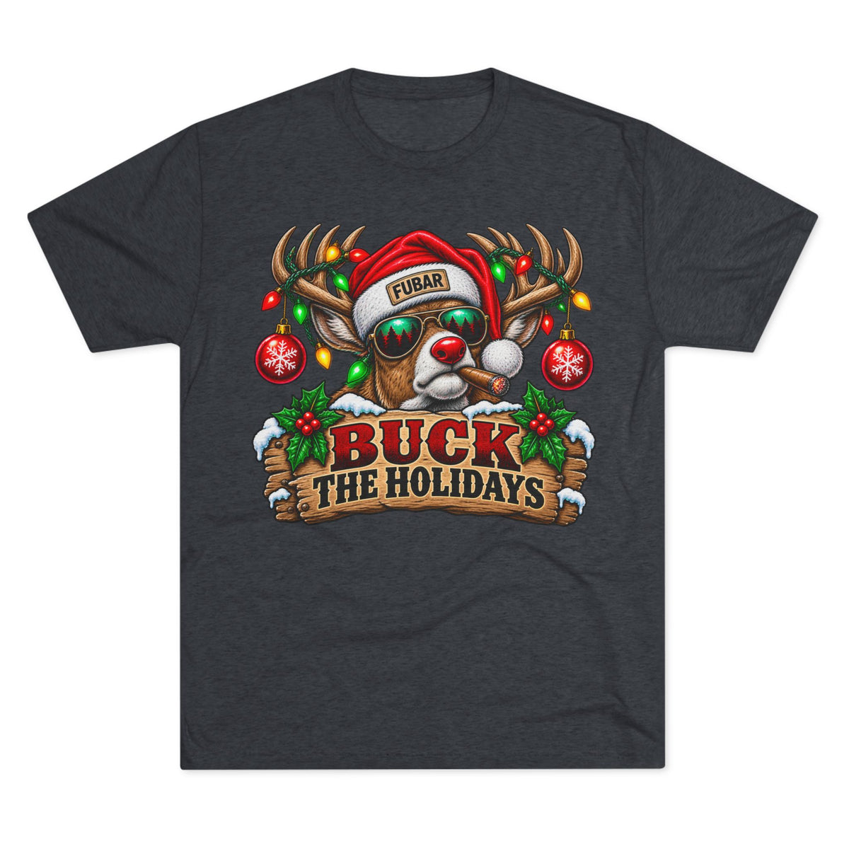 Buck the Holidays Reindeer T‑Shirt