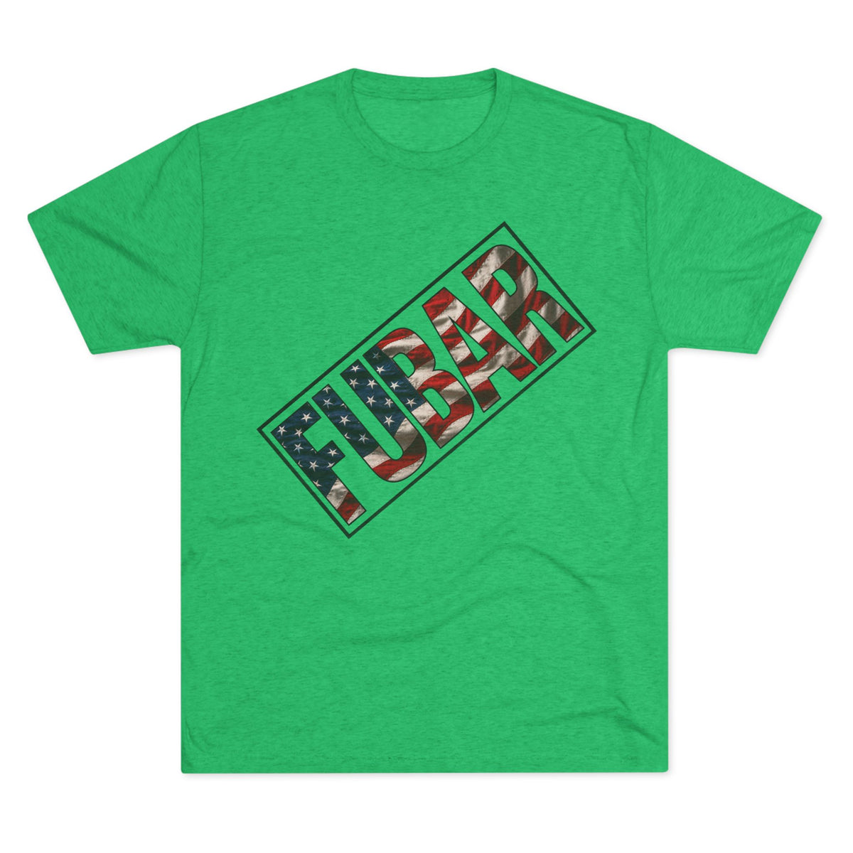 FUBAR Vintage Military Graphic Tee — American Flag Patch Design