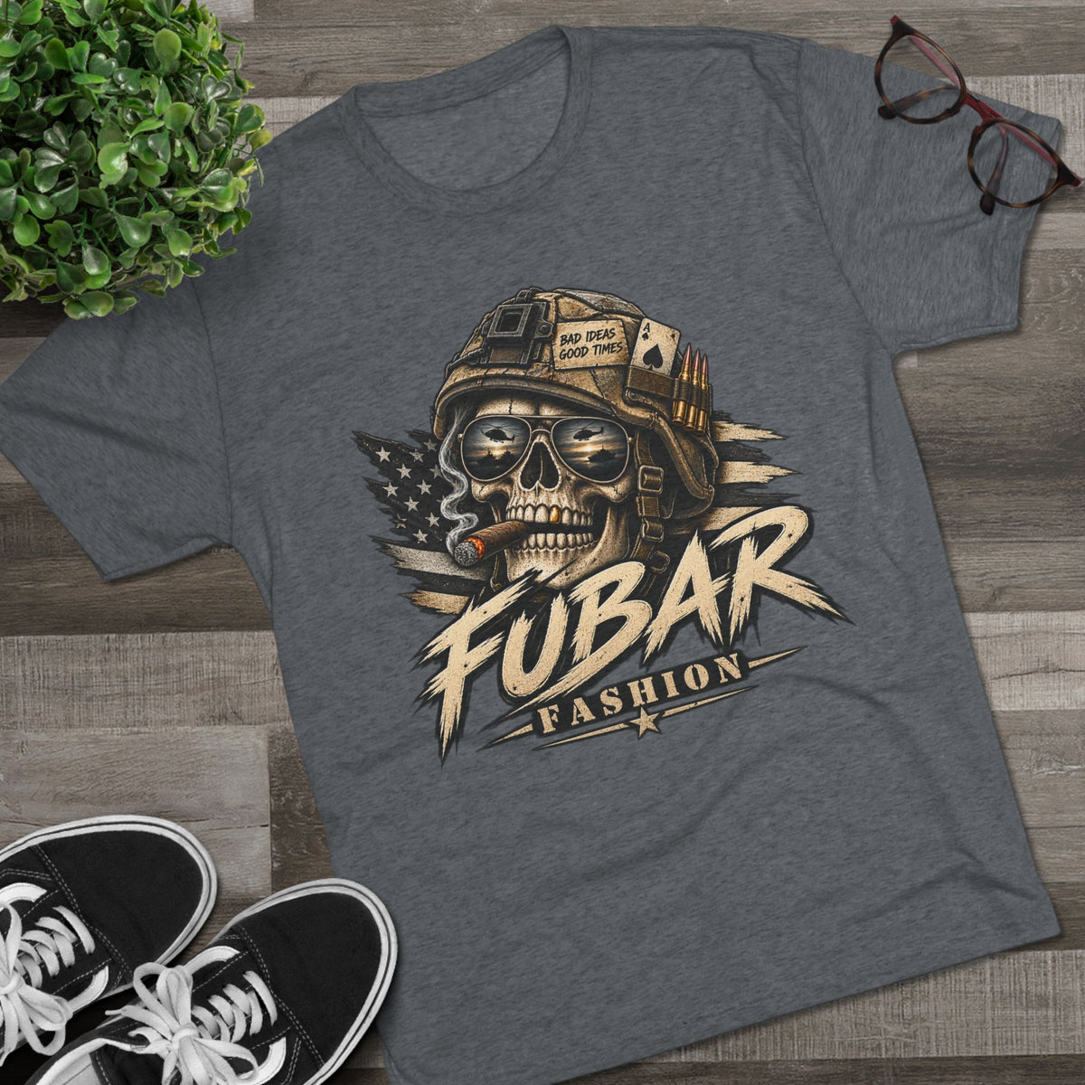YAT YAS back-military shirt