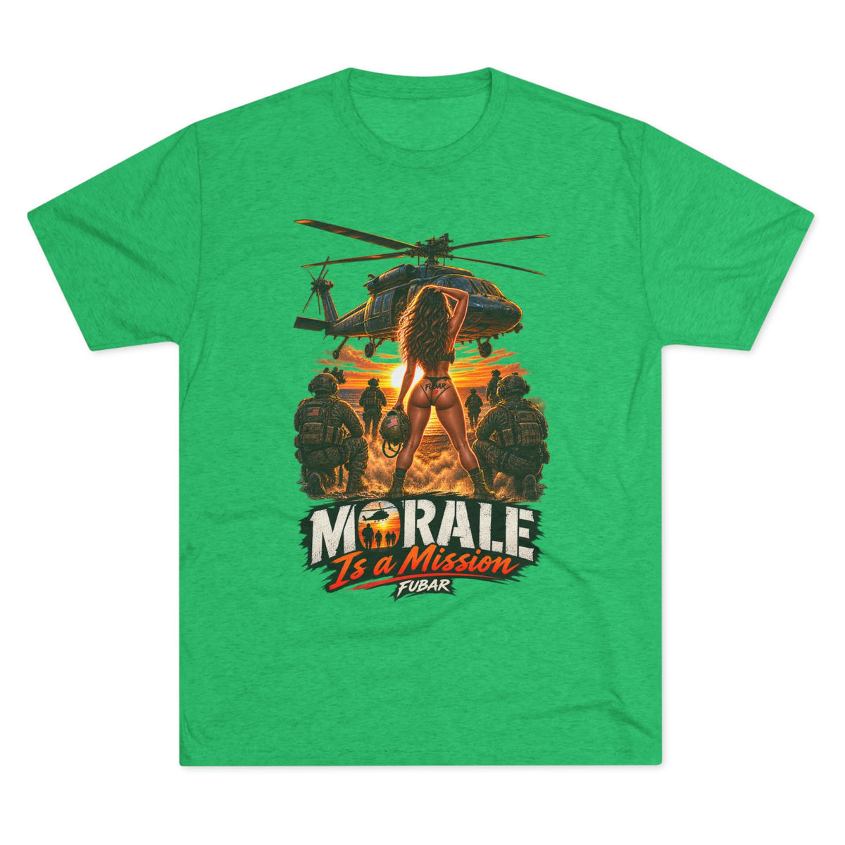 "Morale Is a Mission" FUBAR Skull Graphic Shirt