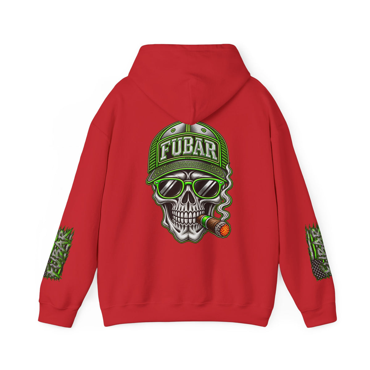 Hoodie — F'D UP 'Beyond All Recognition' Skull Cigar Graphic