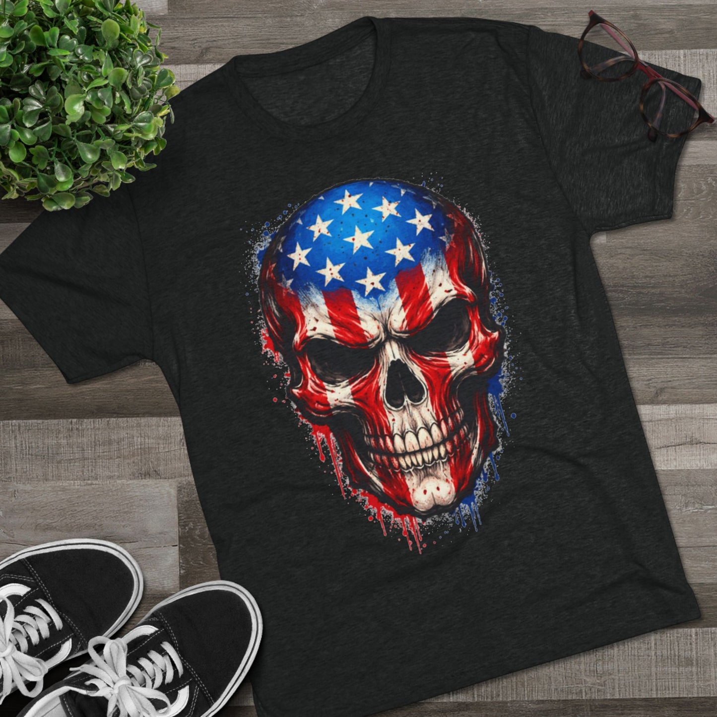 American Flag Skull T-Shirt — FUBAR Graphic Tee