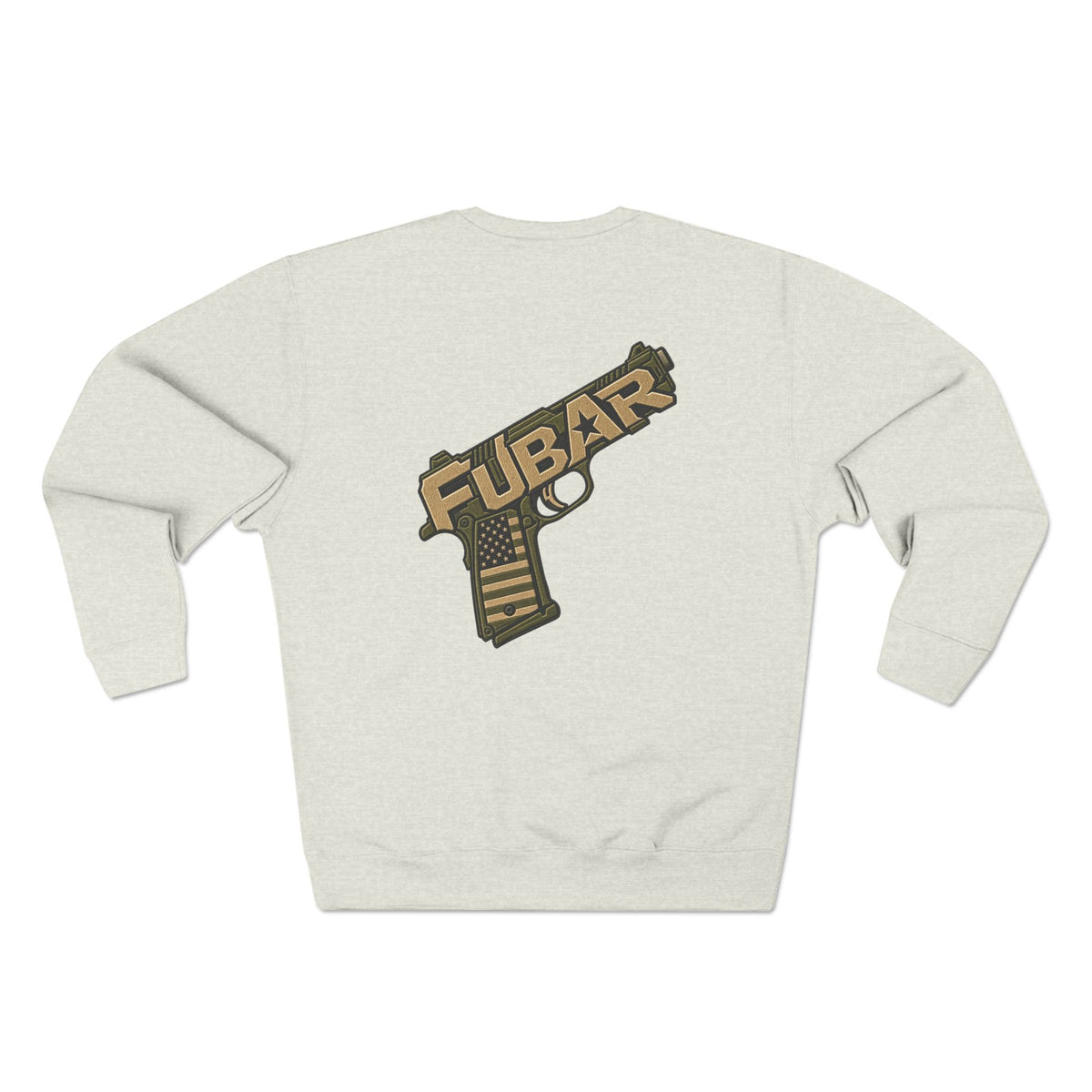 FUBAR Tactical Sweatshirt — Military-Inspired Crewneck with Rifle & Pistol Graphic