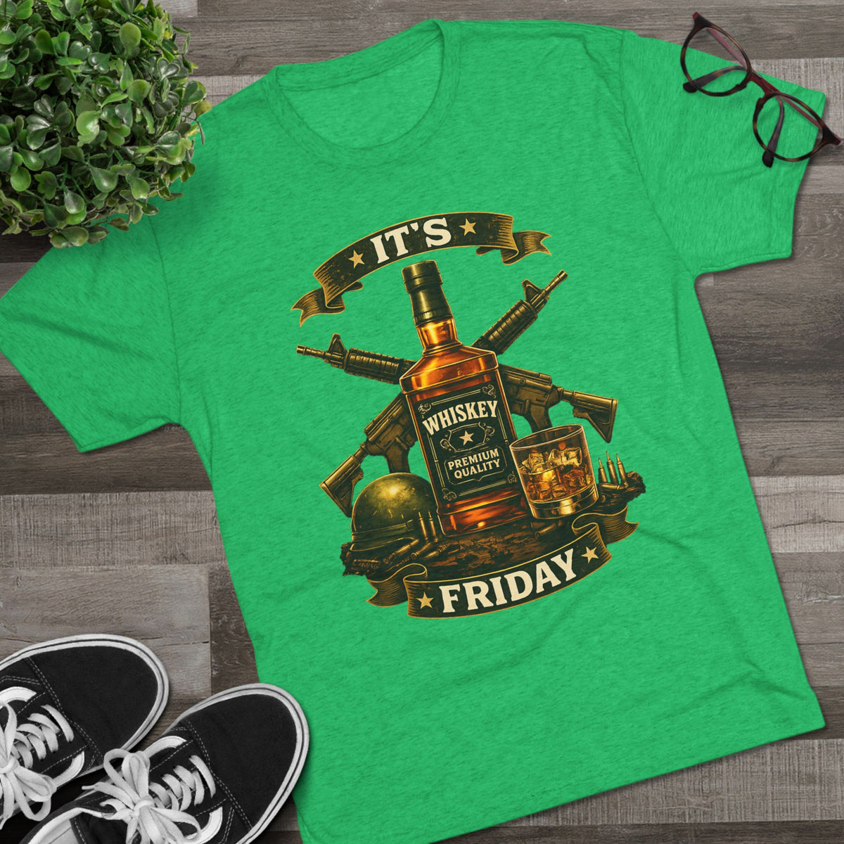 It's Friday Whiskey Tee — FUBAR Military Graphic T‑Shirt