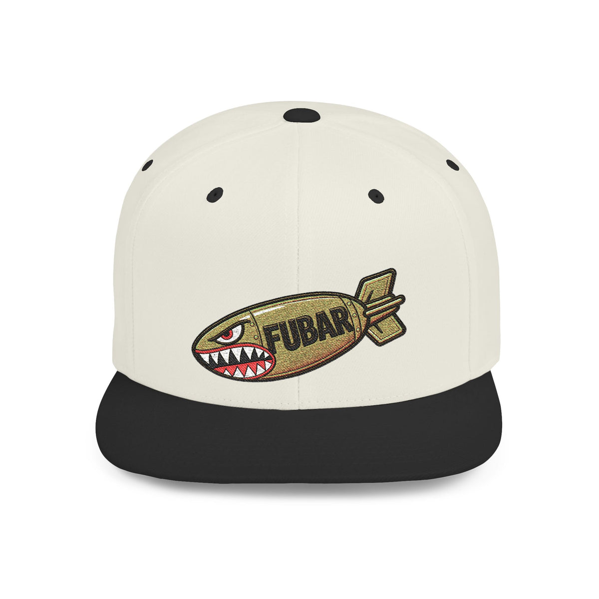 FUBAR Shark Bomber Patch Snapback Hat