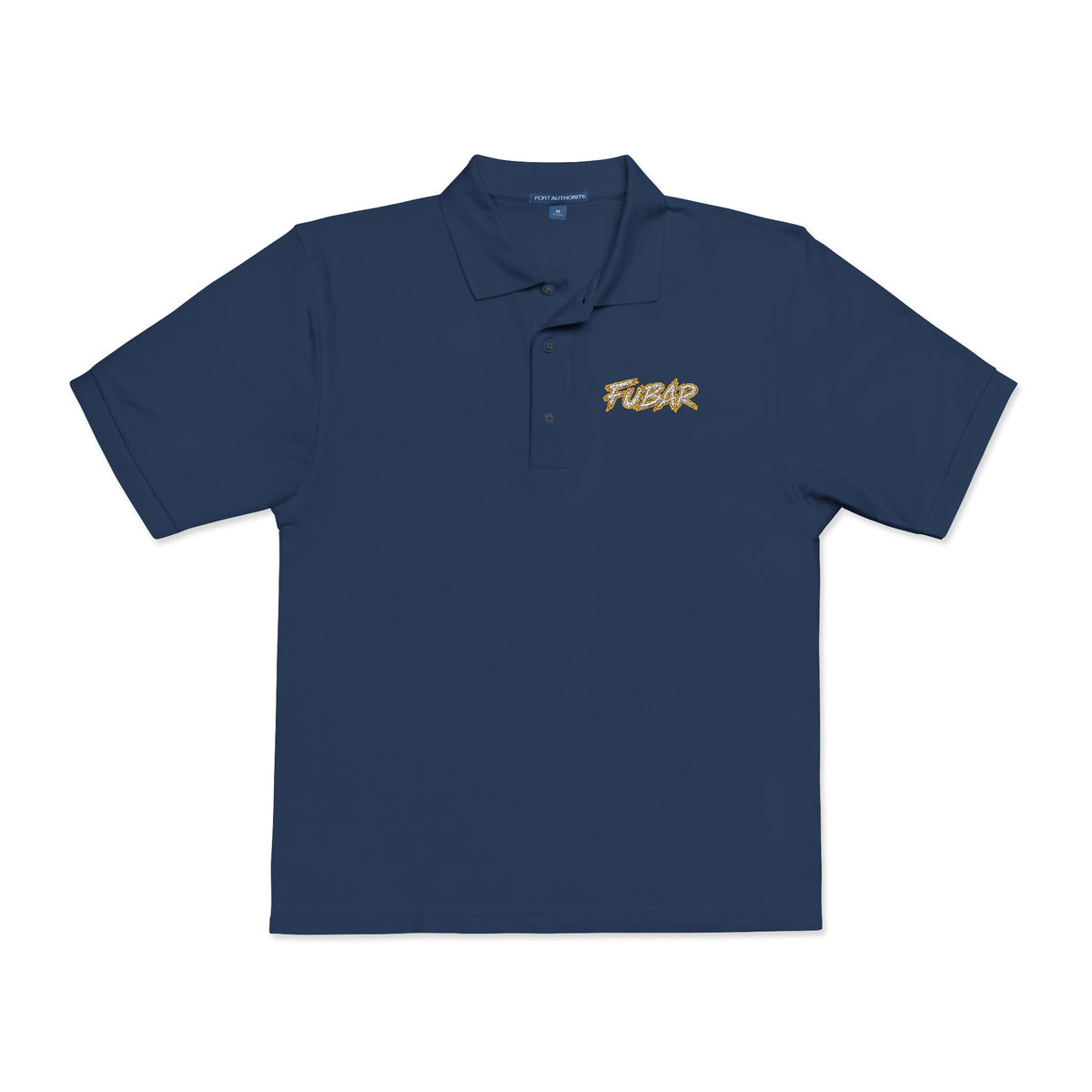 Embroidered 'Fubar' Polo Shirt-Blank Sleeves