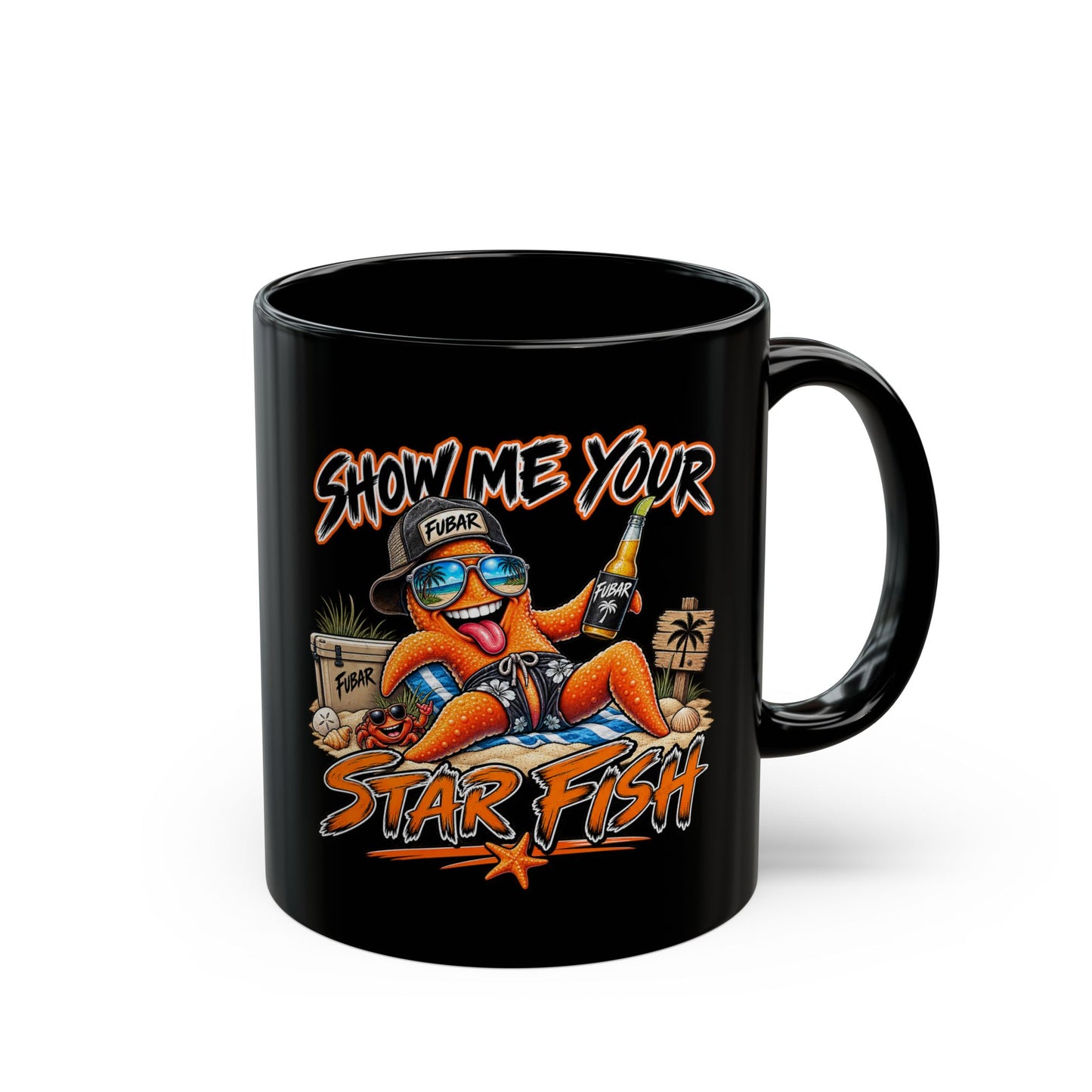Show Me Your Starfish Black Coffee Mug (11oz/15oz)