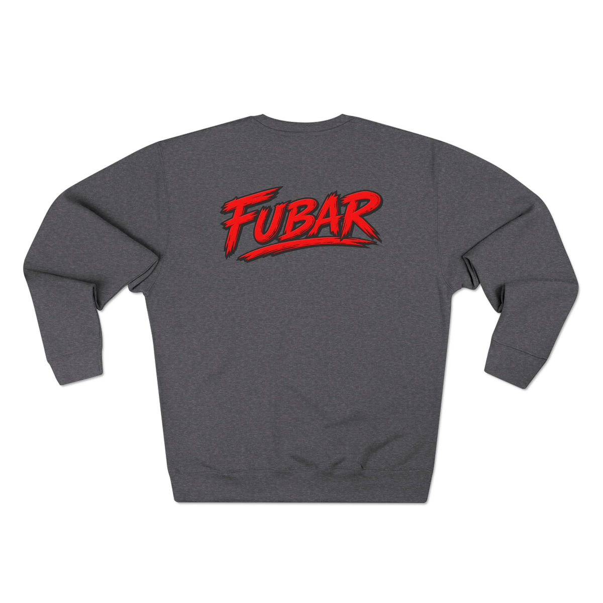 FUBAR Skull Crewneck Sweatshirt — Graphic Skull with Cap & Cigar