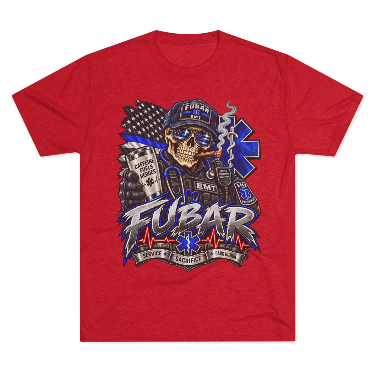 EMT FUBAR Skull T‑Shirt