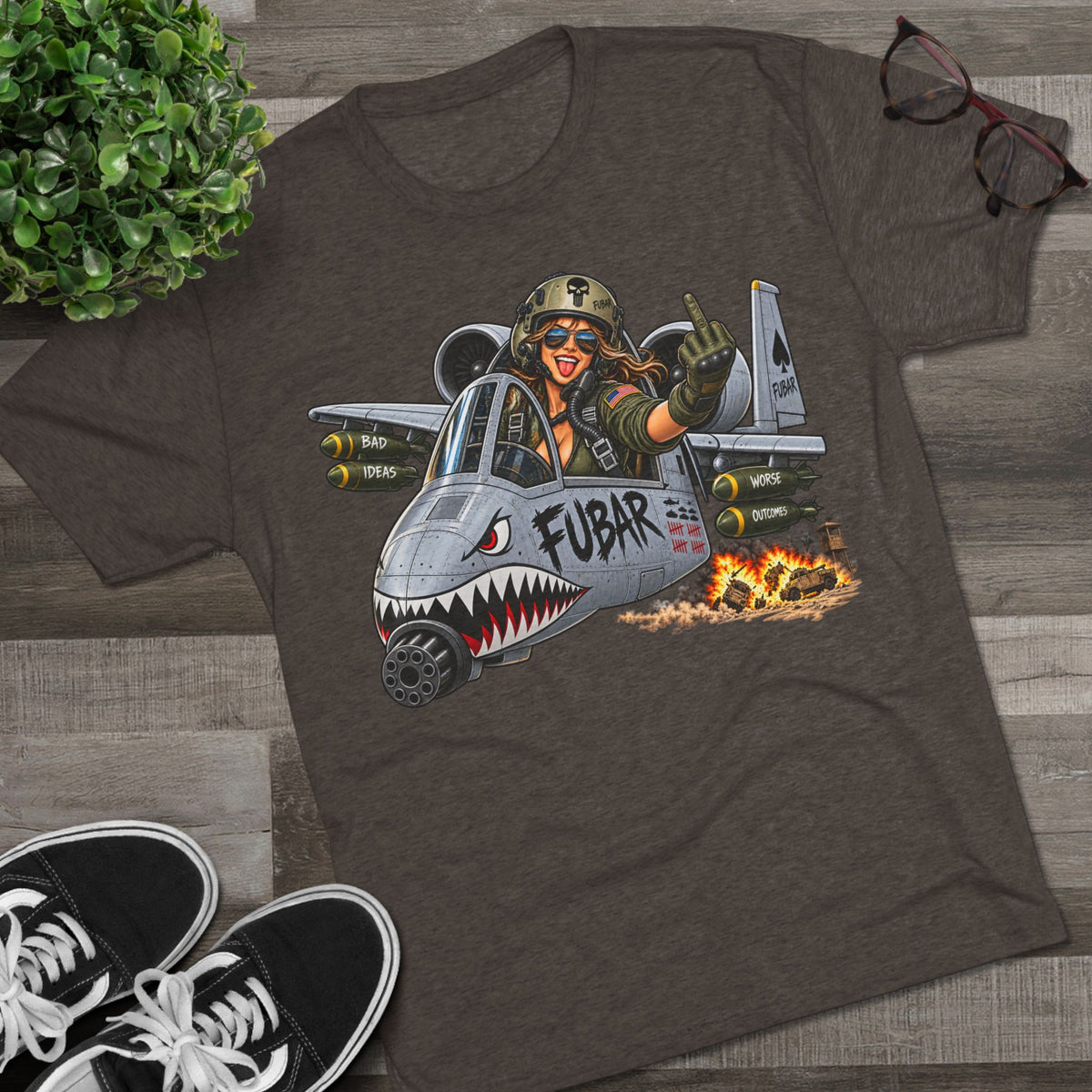 Retro Military Jet Graphic Shirt