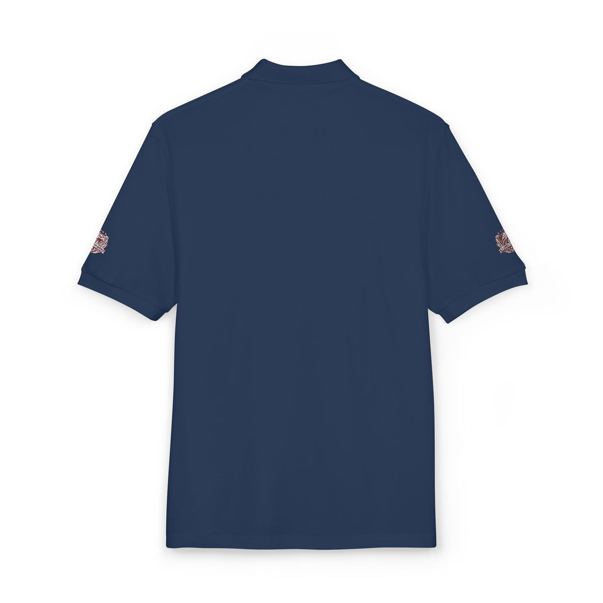 Embroidered American Flag Skull Polo