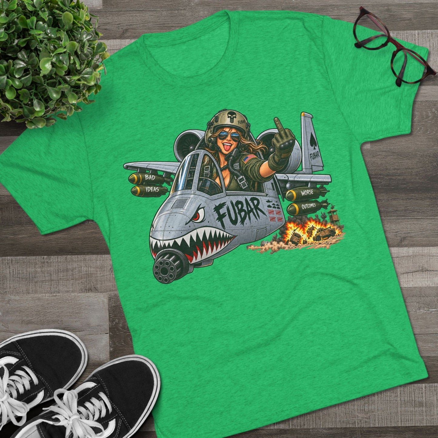 Retro Military Jet Graphic Shirt