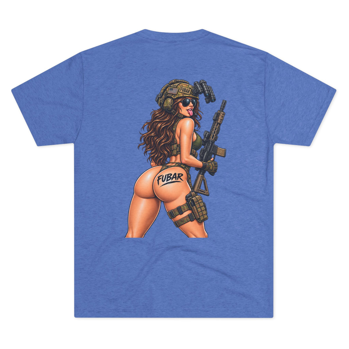 "Professional Crayon Eater" Skull Front & Pin-Up Soldier Back